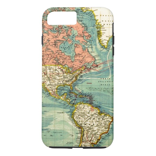 Capa Para iPhone, Case-Mate Mapa Mundial Apresentando os Estados Unidos (Verso)