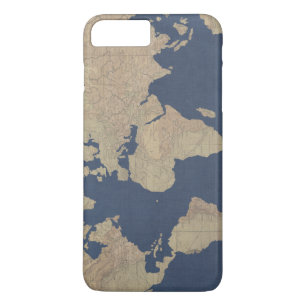 Capa Para iPhone Da Case-Mate Mapa Mundial Dourado e Azul