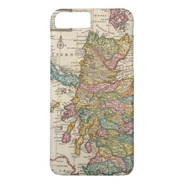Capa Para iPhone, Case-Mate Mapa novo e correto de Scotland e das ilhas (Verso)