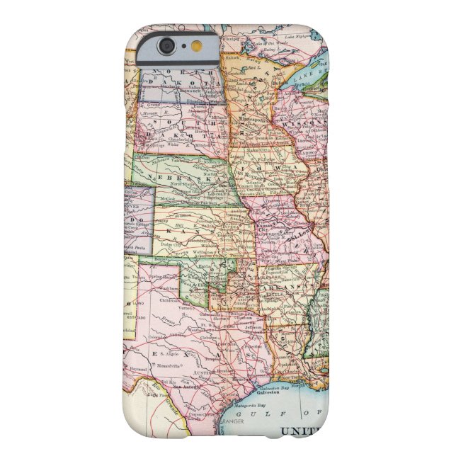 Capa Para iPhone, Case-Mate Mapa: Os Estados Unidos, 1905 (Verso)