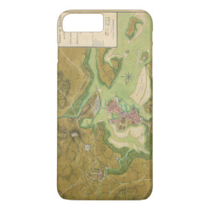 Capa iPhone 8 Plus/7 Plus Mapa Revolucionário da Guerra do Porto de Boston,