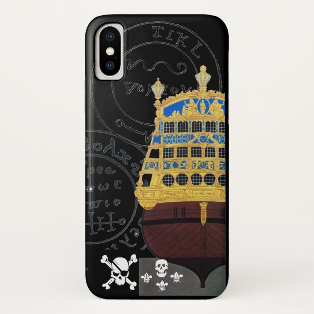 CAPA PARA iPhone, Case-Mate  MAPAS ANTICOS GALLEON E PIRATAS (Verso)