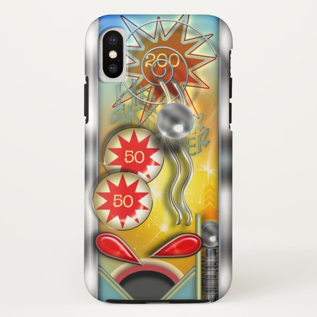Capa Para iPhone, Case-Mate Máquina de Pinball retro engraçada (Verso)