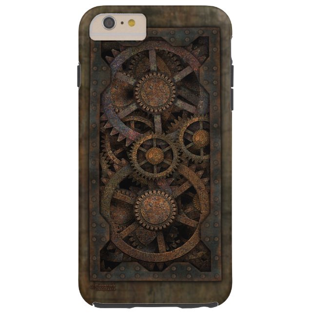 Capa Para iPhone, Case-Mate Máquina Grungy Industrial Steampunk (Verso)