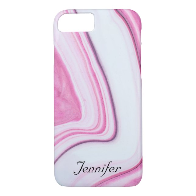 Capa Para iPhone, Case-Mate MARBA DE ROLA BRANCA Elegante ADICIONE O SEU NOME (Verso)