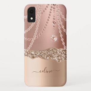 Capa Para iPhone Da Case-Mate Marble Rosa Dourado Girly Ombre Elegante Chic Case