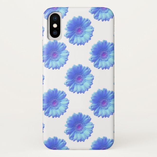 Capa Para iPhone, Case-Mate Margarida azul-gerbera (Verso)
