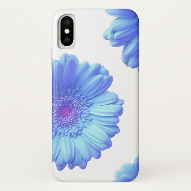 Capa Para iPhone, Case-Mate Margarida azul-gerbera (Verso)