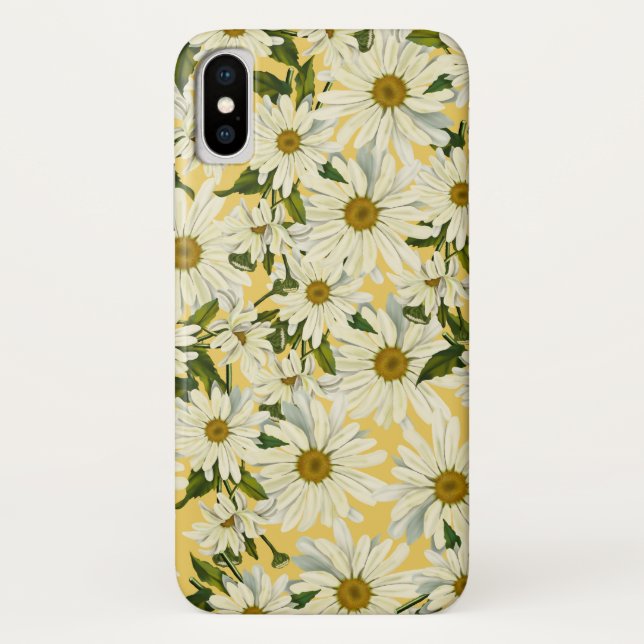 Capa Para iPhone, Case-Mate Margaridas Brancas Flor de Margarida Amarela Brilh (Verso)