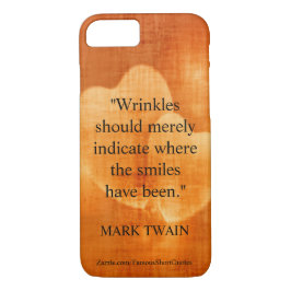 Capa iPhone 8/ 7 Mark Twain Aniversário Cita Com Corações