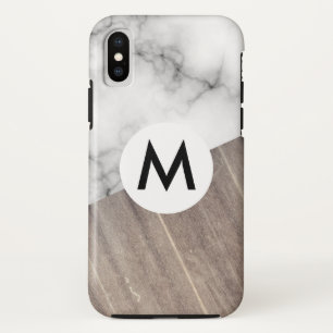 Capa Para iPhone Da Case-Mate mármore de madeira com monograma