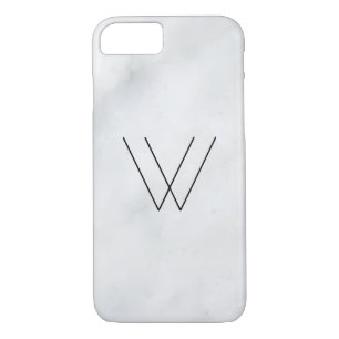 Capa iPhone 8/ 7 Mármore do branco do monograma