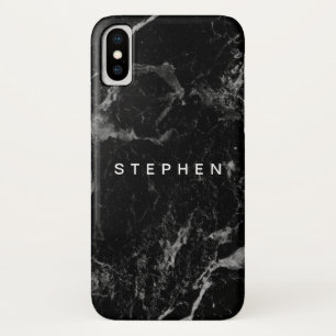 Capa Para iPhone Da Case-Mate Mármore liso preto moderno elegante