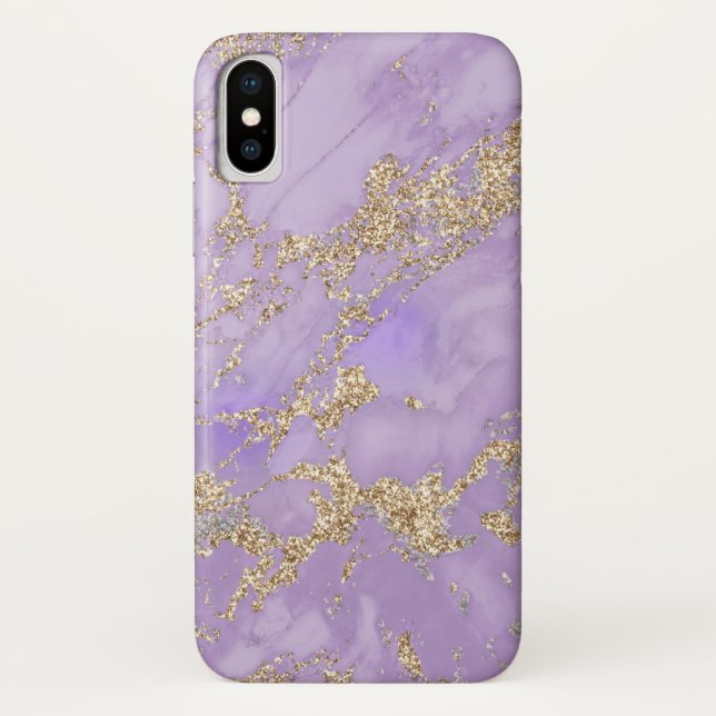 Capa Para iPhone, Case-Mate Mármore Roxo e Dourado (Verso)