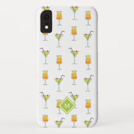 Capa Para iPhone Da Case-Mate Martinis e Cocktails Bebem Padrão com Monograma