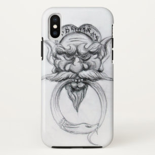 CAPA PARA iPhone XS MÁSCARA BRANCA DE FANTASIA DE TARUTA/ANTÍQUIO PRET