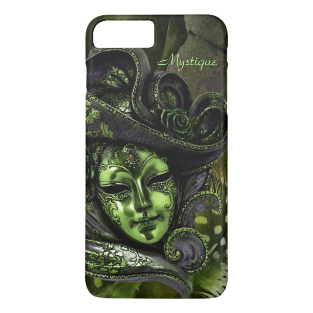 Capa Para iPhone, Case-Mate Máscara do Carnaval - Peridot Damask iPhone 7 plus (Verso)