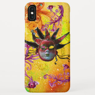 Capa Para iPhone XS Max MÁSCARA NEGRA VERMELHA Mascarada Púrpura amarela