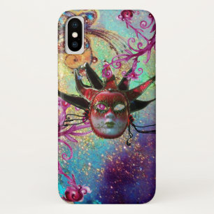Capa Para iPhone X MASCARADA de Festa de MÁSCARA VERMELHA NEGRA
