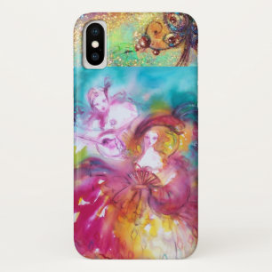 CAPA PARA iPhone X  MASCARADA VENETIAN / PIERROT E ARLECCHINA