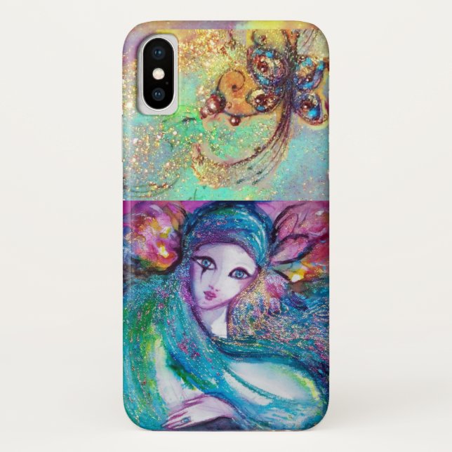 CAPA PARA iPhone, Case-Mate  MASCARADA VENETIANO/MÁSCARA EM AZUL (Verso)