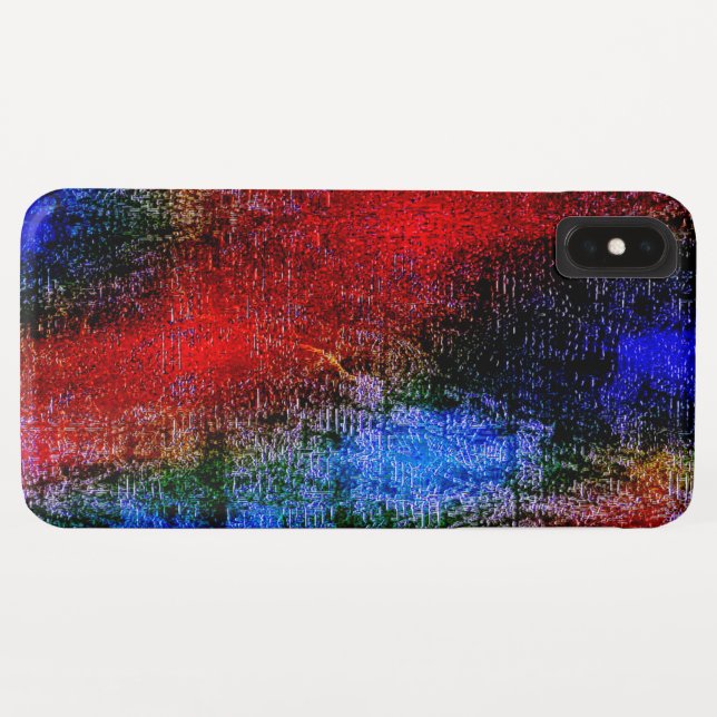 Capa Para iPhone, Case-Mate Matérias azuis e vermelhas esfoladas com "tinta a  (Verso (Horizontal))