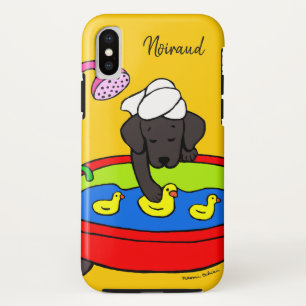 Capa Para iPhone Da Case-Mate Matizes de borracha preto personalizados Labrador