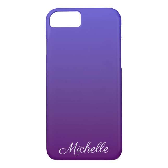 Capa Para iPhone, Case-Mate Mbre azul e roxa personalizada (Verso)