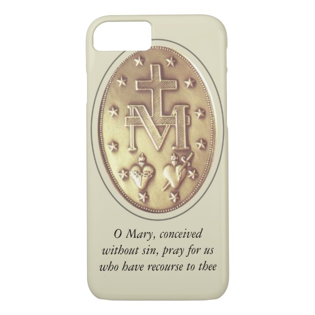 Capa Para iPhone, Case-Mate medalha milagrosa (Verso)