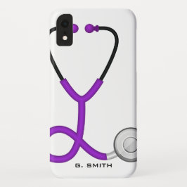 Capa Para iPhone Da Case-Mate Médicos e Enfermeiros| Nome sobre o estetoscópio m