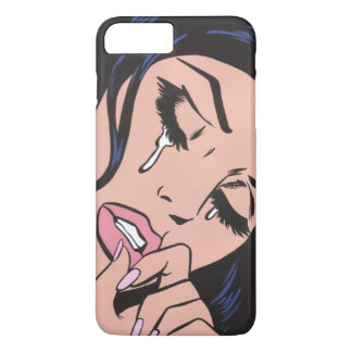 Capa iPhone 8 Plus/7 Plus Menina de grito do pop art triste