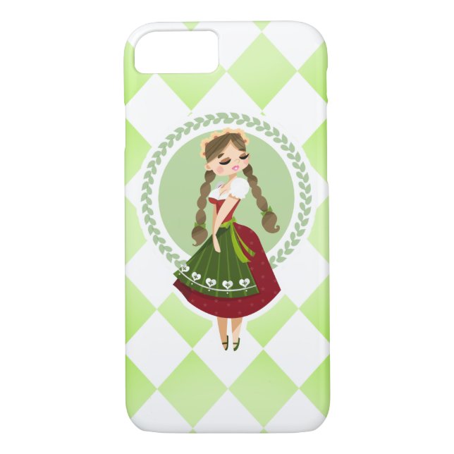 Capa Para iPhone, Case-Mate Menina no Dirndl (Verso)