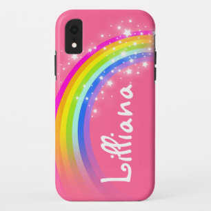 Capa Para iPhone Da Case-Mate Meninas chamam arco-íris cor-de-rosa