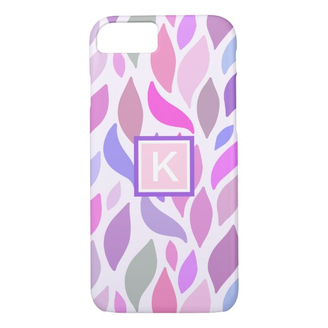 Capa Para iPhone, Case-Mate Meninas Modern Pink Geométrico Monograma (Verso)