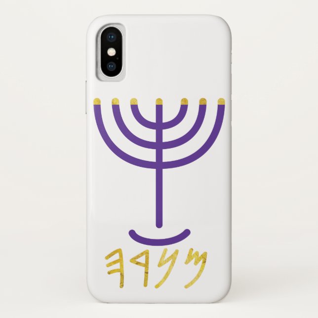Capa Para iPhone, Case-Mate Menorah Paleo Hebraico (Verso)