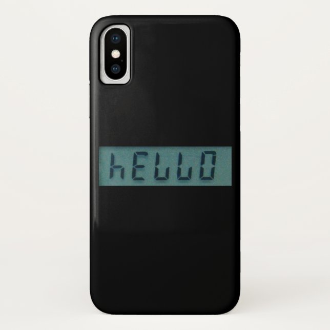 Capa Para iPhone, Case-Mate Mensagem de exibição eletrônica Hello (Verso)