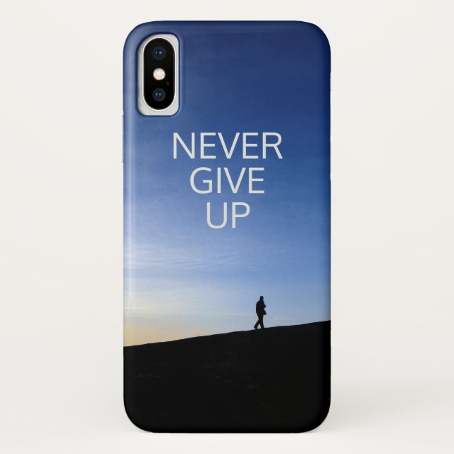 Capa Para iPhone, Case-Mate Mensagem Inpiracional, Nunca Desista, (Verso)