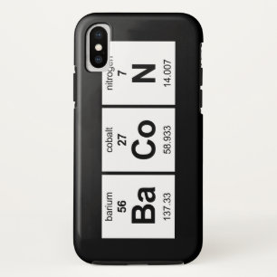 Capa Para iPhone X Mesa periódica do bacon