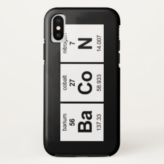 Capa Para iPhone X Mesa periódica do bacon