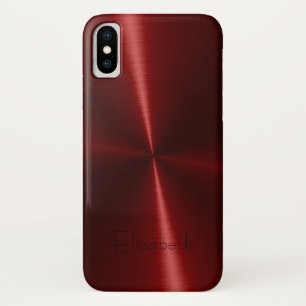 Capa Para iPhone X Metal de aço radial brilhante legal