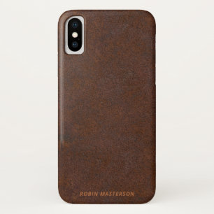 Capa Para iPhone Da Case-Mate Metal oxidado escuro Photorealistic de Brown