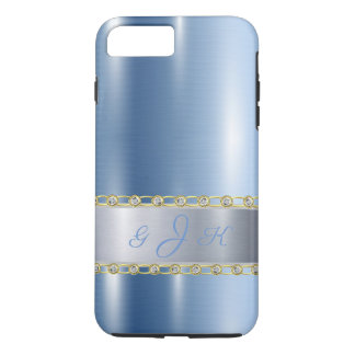 Capa iPhone 8 Plus/7 Plus Metálico Azul, Retassados Personalizados