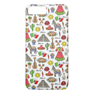 Capa iPhone 8 Plus/7 Plus México Padrão de símbolos