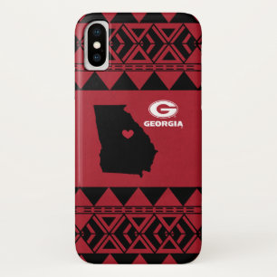 Capa Para iPhone X Mim teste padrão tribal do estado   de Geórgia d