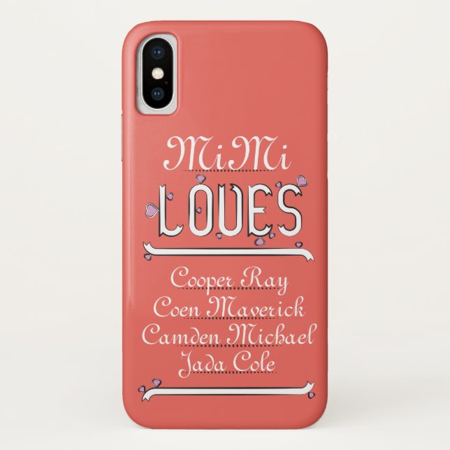 Capa Para iPhone, Case-Mate Mimi Personalizado Ama Seus 4 Grands (Verso)