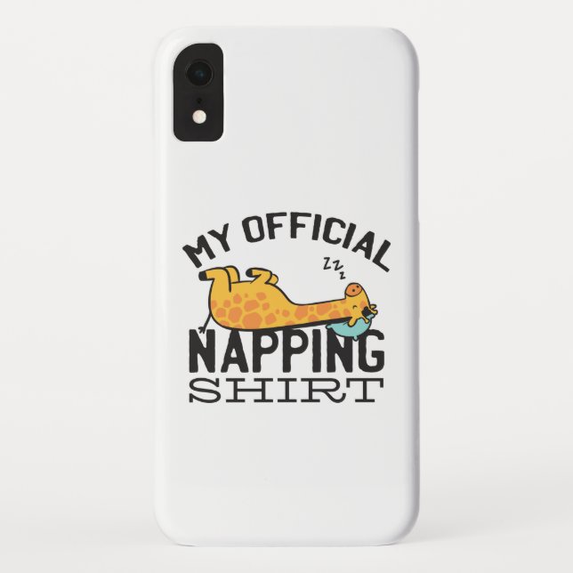 Capa Para iPhone, Case-Mate Minha camisa oficial de dormir - Girafa preguiçosa (Verso)