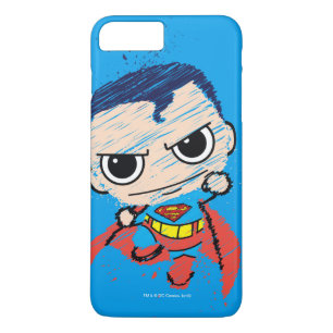 Capa iPhone 8 Plus/7 Plus Mini esboço do Super-Homem - Voando