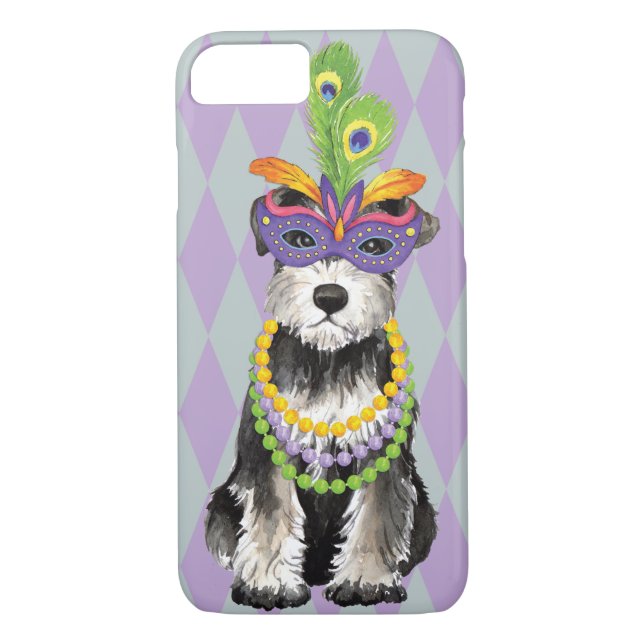 Capa Para iPhone, Case-Mate Mini Schnauzer do carnaval (Verso)