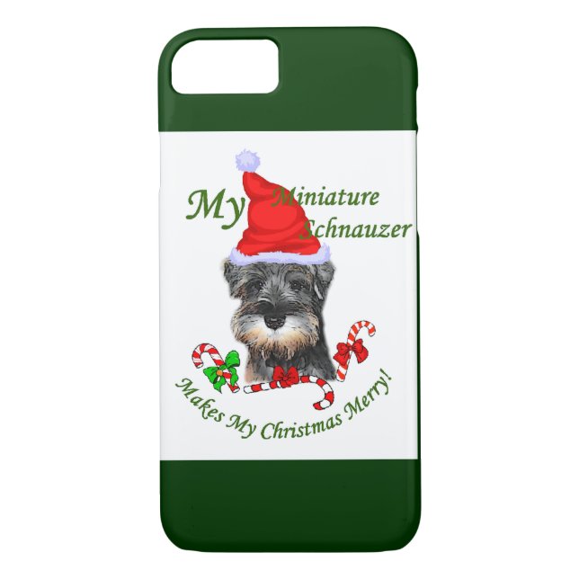 Capa Para iPhone, Case-Mate miniatura Schnauzer Natal (Verso)