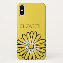 Minimalist Modern Elegant Daisy flower and text